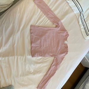 Girls Zara pink stripe shirt size 11-12